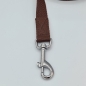 Preview: Leine mit weicher Handschlaufe braun und neonorange